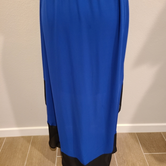 Blue and Black High Low Dress - Picture 4 of 6